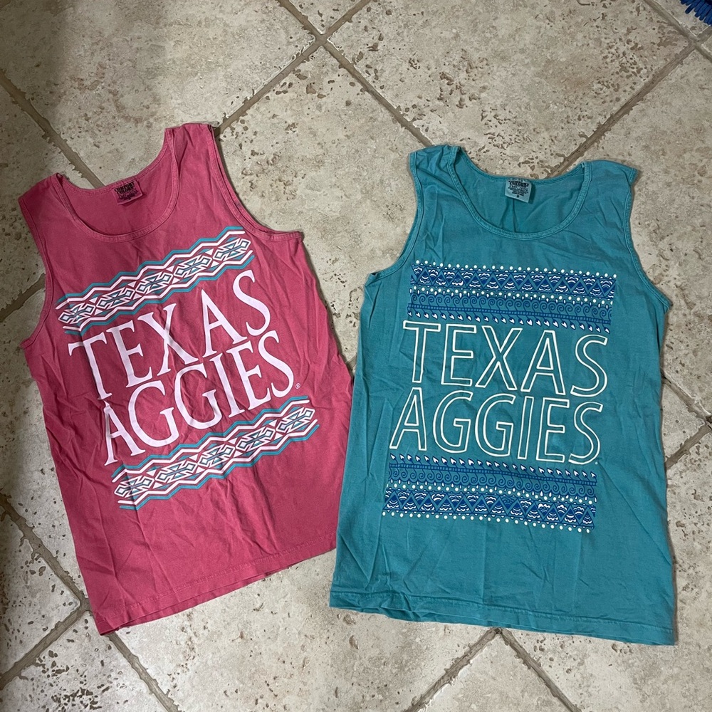 Texas Aggies Comfort Colors size small tank tops bundle